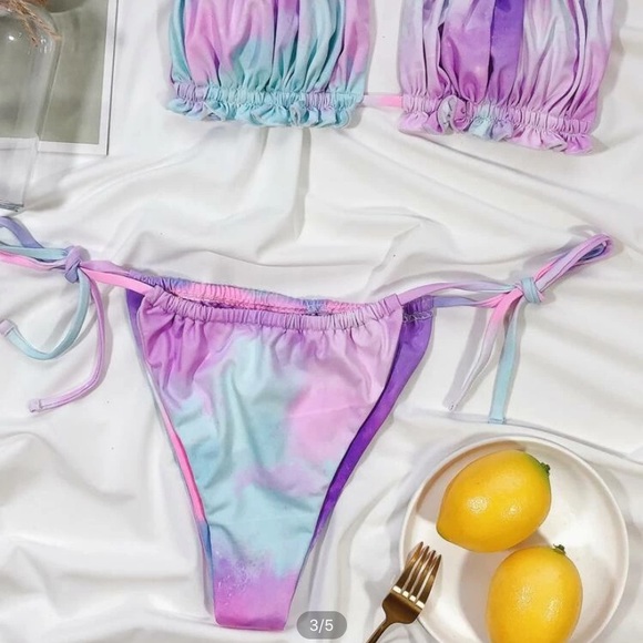 Two piece strapless bathing suit Tie Dye - Picture 3 of 3